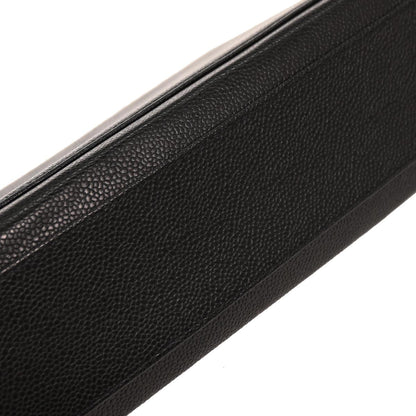 Chanel 1997-1999 Kelly Black Caviar Top Handle Handbag