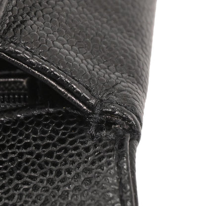 Chanel 1997-1999 Kelly Black Caviar Top Handle Handbag