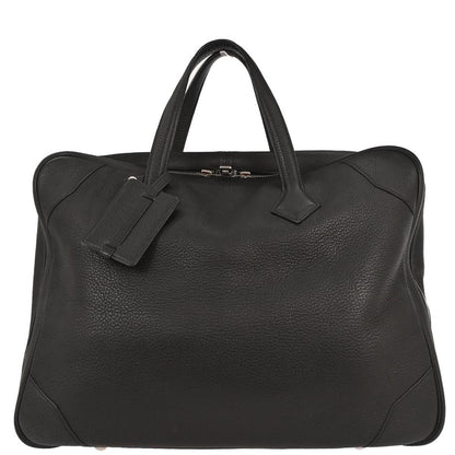 Hermes Black Taurillon Clemence Victoria 43 Handbag
