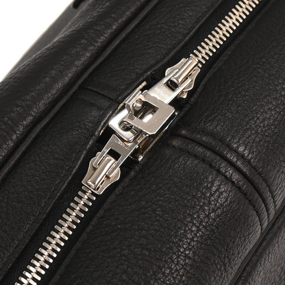 Hermes Black Taurillon Clemence Victoria 43 Handbag