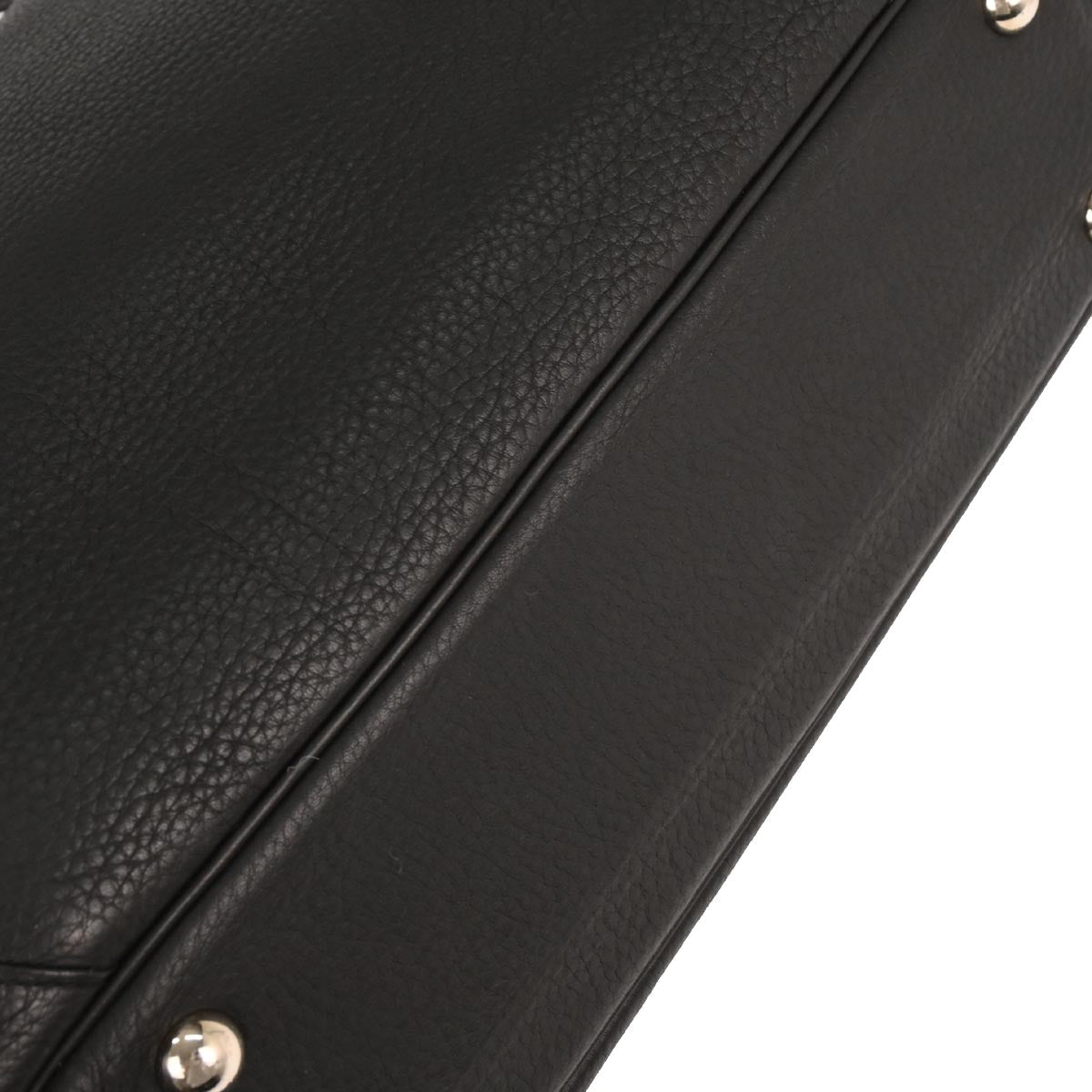 Hermes Black Taurillon Clemence Victoria 43 Handbag