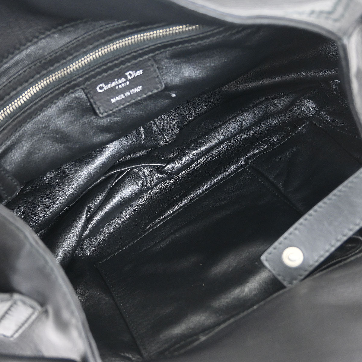 Christian Dior Black Leather Shoulder Bag