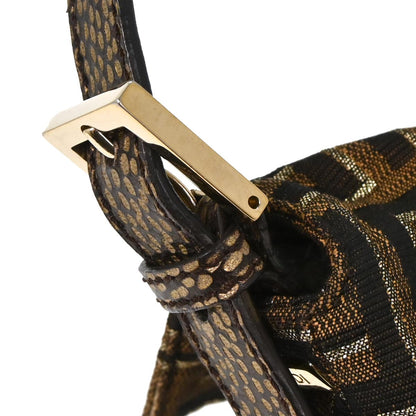 Fendi Brown Canvas Zucca Baguette Handbag