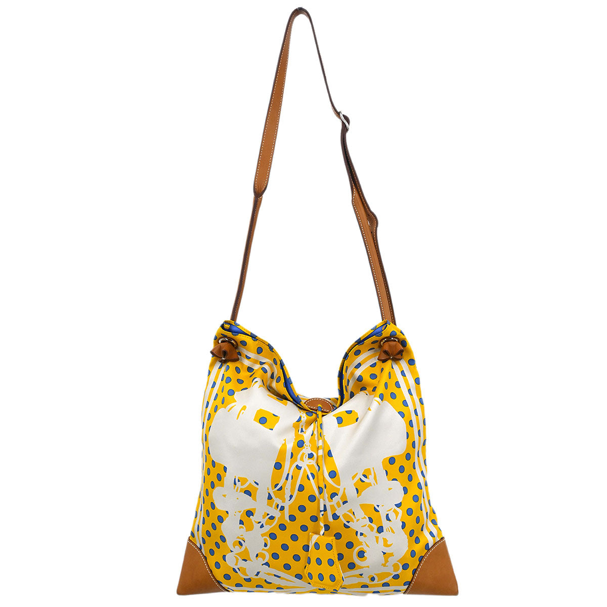 Hermes Yellow Silk Silky City 33 Shoulder Bag