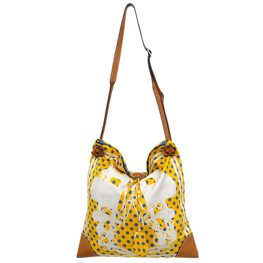 Hermes Yellow Silk Silky City 33 Shoulder Bag