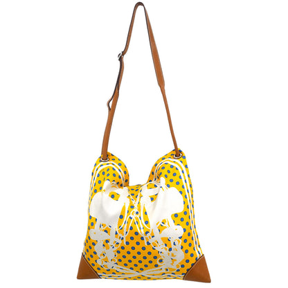 Hermes Yellow Silk Silky City 33 Shoulder Bag