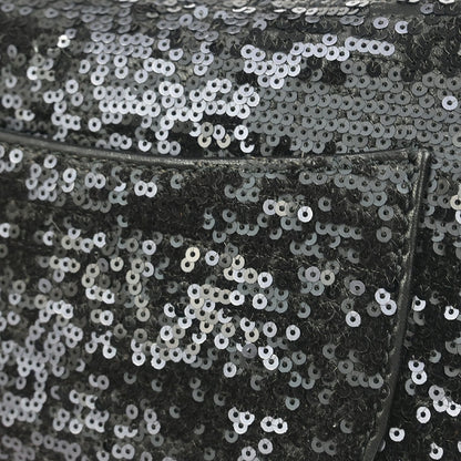 Chanel Black Sequins Lambskin Single Flap Shoulder Bag