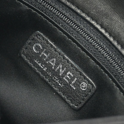 Chanel Black Sequins Lambskin Single Flap Shoulder Bag