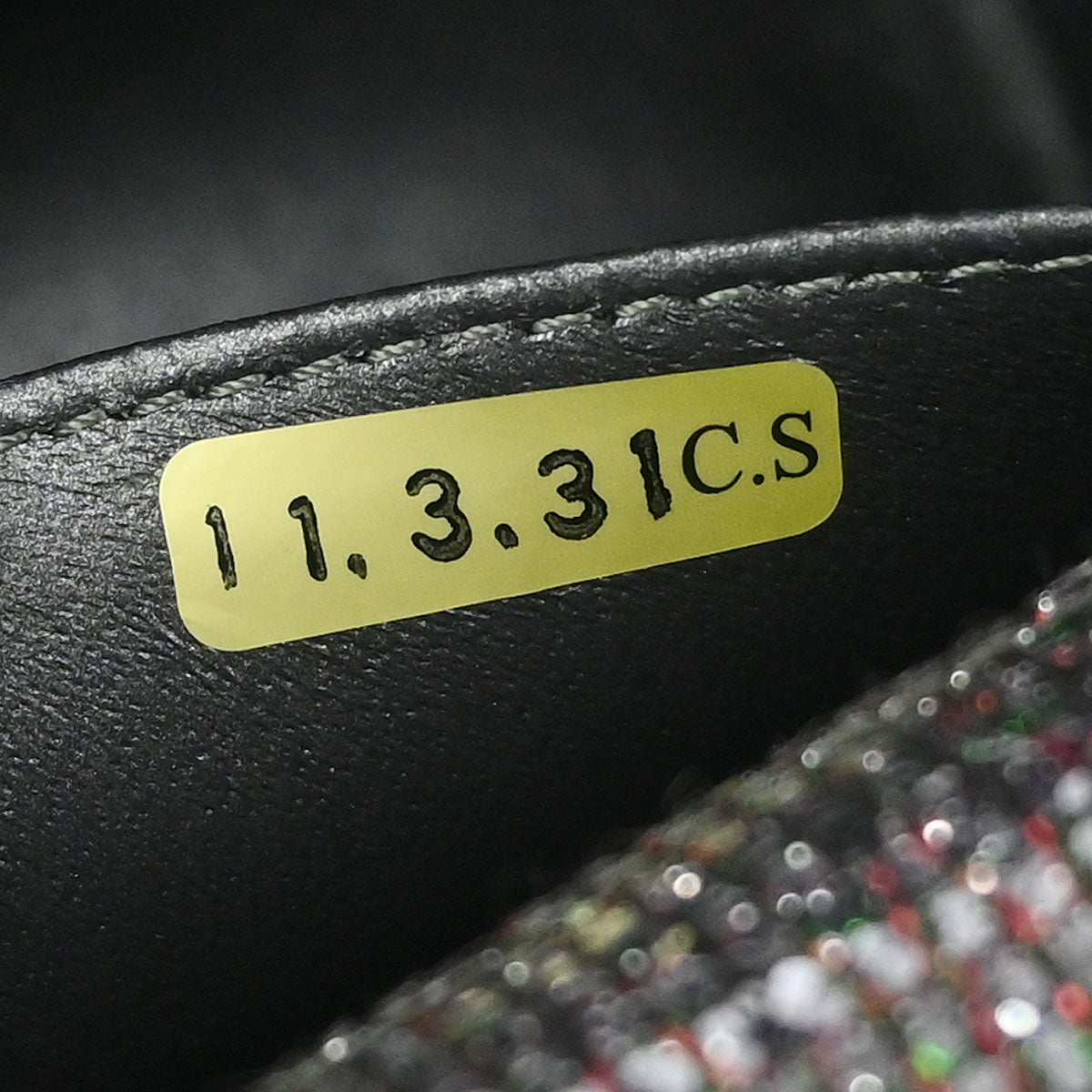 Chanel Silver Mademoiselle Lock Glitter Canvas Shoulder Bag