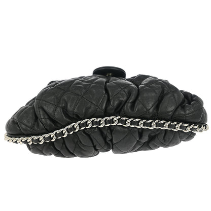 Chanel Black Calfskin Chain Around Shoulder Bag