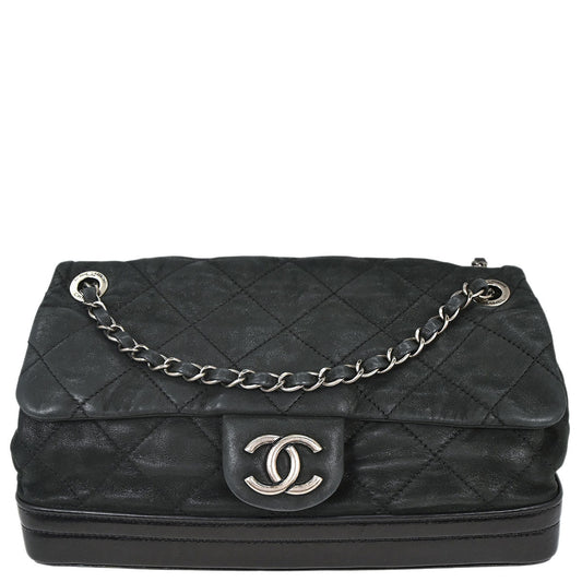 Chanel Black Calfskin Shoulder Bag