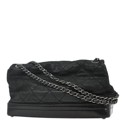 Chanel Black Calfskin Shoulder Bag