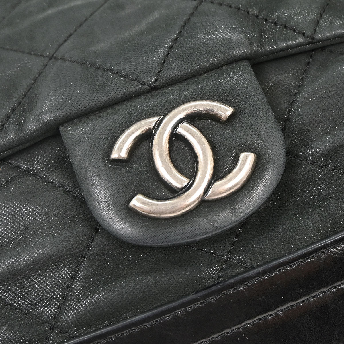 Chanel Black Calfskin Shoulder Bag