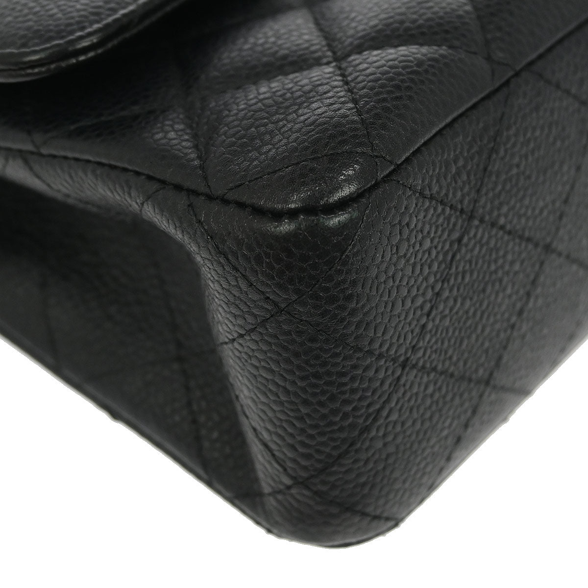 Chanel Black Caviar Medium Classic Double Flap Shoulder Bag