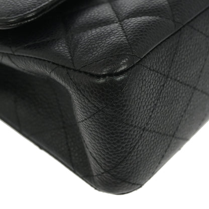 Chanel Black Caviar Medium Classic Double Flap Shoulder Bag