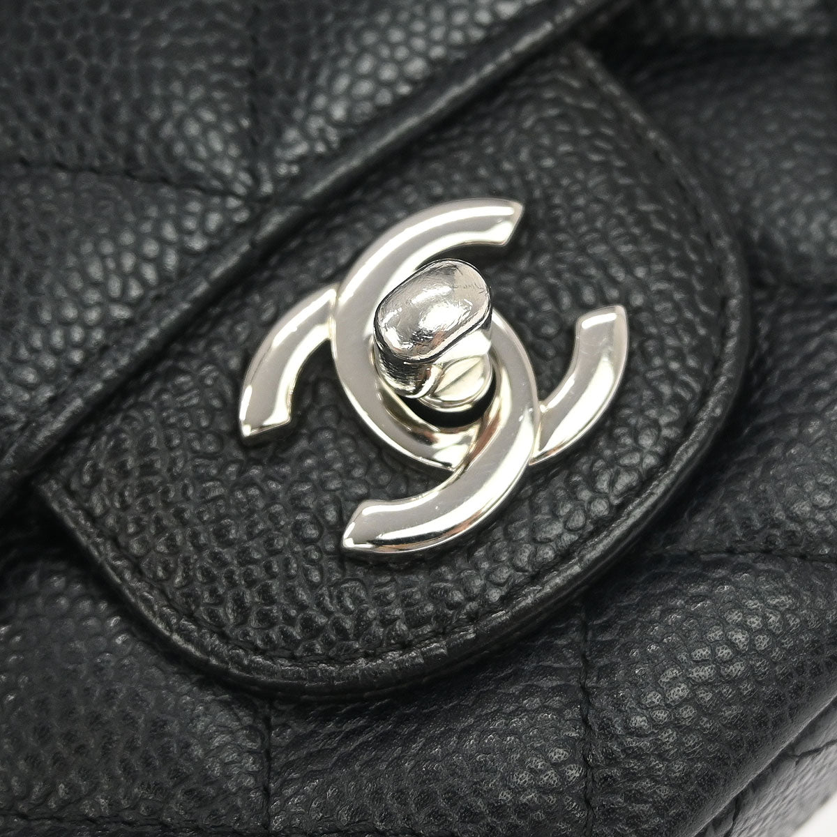 Chanel Black Caviar Medium Classic Double Flap Shoulder Bag