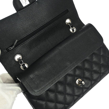 Chanel Black Caviar Medium Classic Double Flap Shoulder Bag