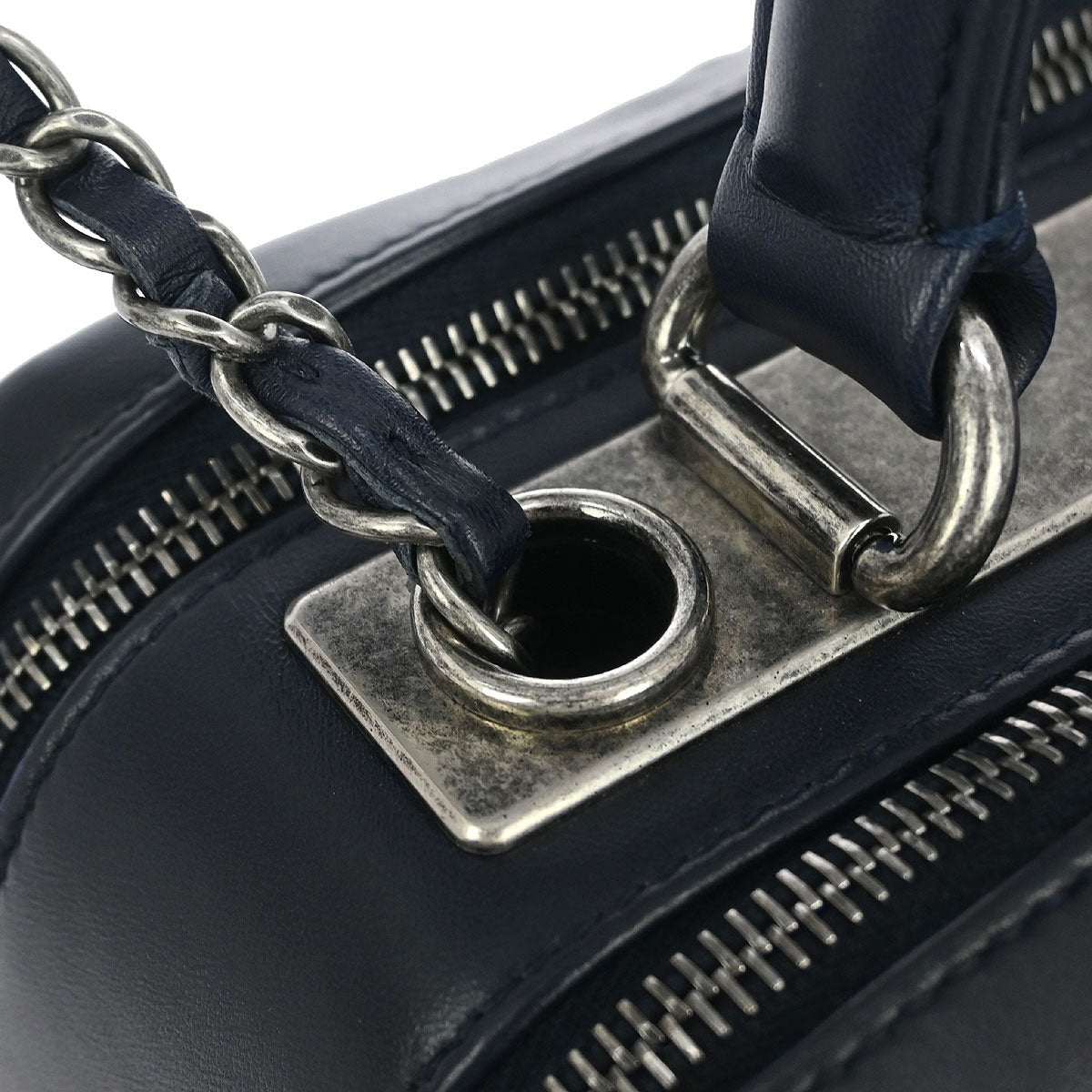 Chanel Navy Lambskin Trendy CC Bowling Bag