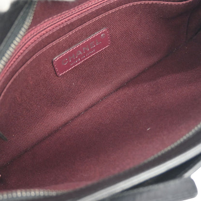 Chanel Black Calfskin Coco Pleats Clutch Crossbody Bag