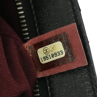 Chanel Black Calfskin Coco Pleats Clutch Crossbody Bag