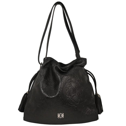 Loewe Black Lambskin Flamenco Shoulder Bag