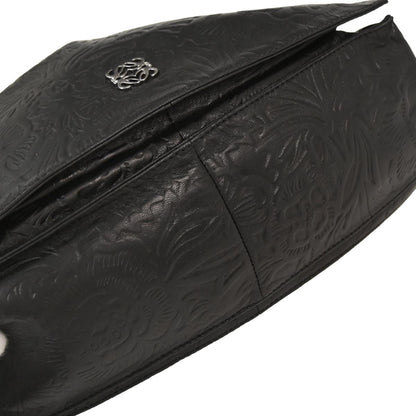 Loewe Black Lambskin Flamenco Shoulder Bag