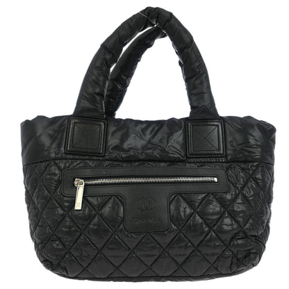 Chanel Black Nylon Calfskin Coco Cocoon Tote Bag