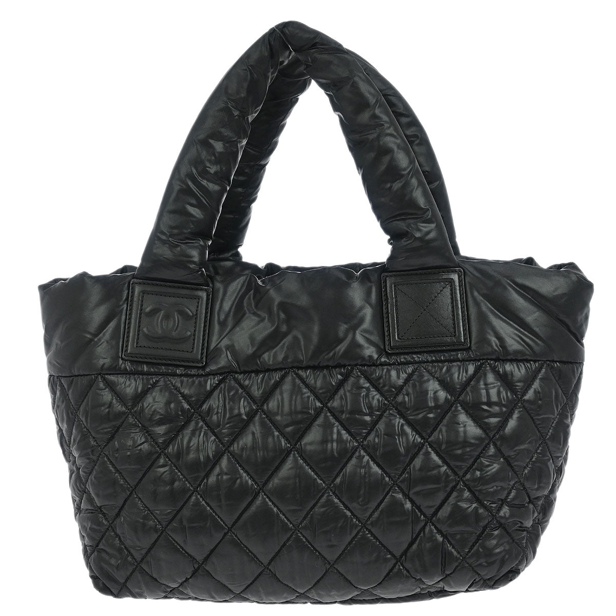 Chanel Black Nylon Calfskin Coco Cocoon Tote Bag