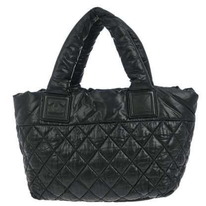 Chanel Black Nylon Calfskin Coco Cocoon Tote Bag