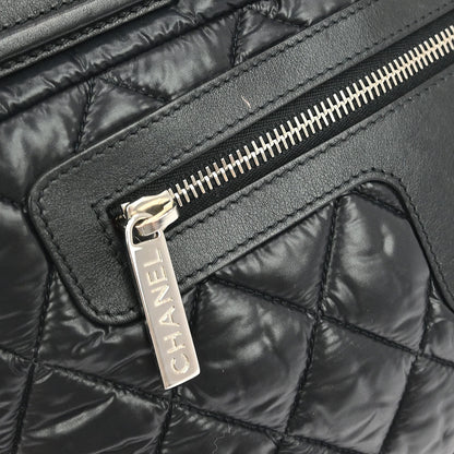 Chanel Black Nylon Calfskin Coco Cocoon Tote Bag