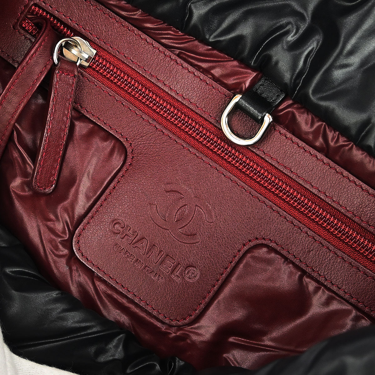 Chanel Black Nylon Calfskin Coco Cocoon Tote Bag