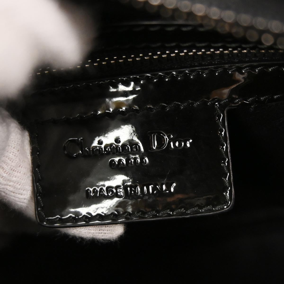 Christian Dior Gray Cotton Medium Lady Dior Cannage 2way Shoulder Handbag