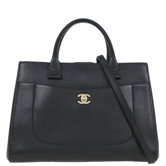 Chanel Black Calfksin Neo Executive Tote