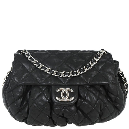 Chanel Black Calfskin Chain Around Shoulder Bag