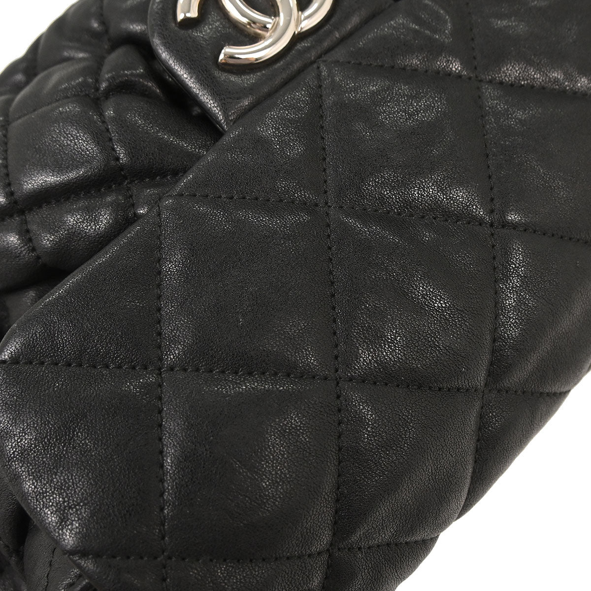 Chanel Black Calfskin Chain Around Shoulder Bag