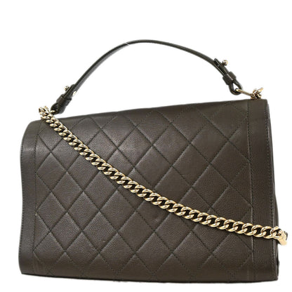 Chanel Brown Calfskin Label Click Flap Bag