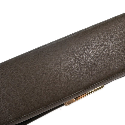 Chanel Brown Calfskin Label Click Flap Bag