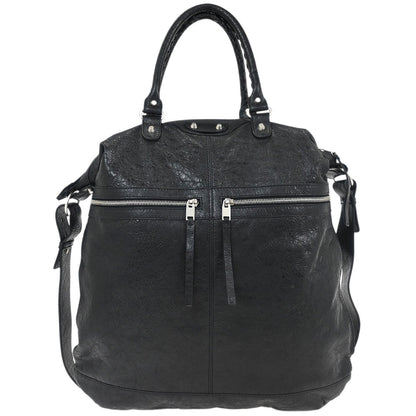 Balenciaga Black Lambskin Classic Square Handbag