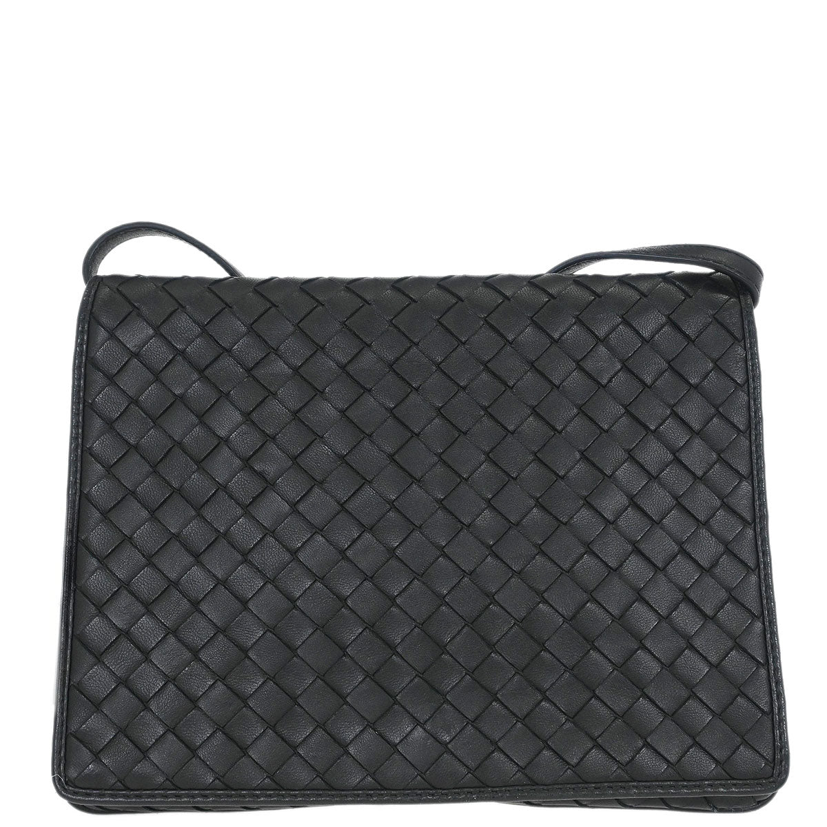 Bottega Veneta Black Intrecciato Shoulder Bag
