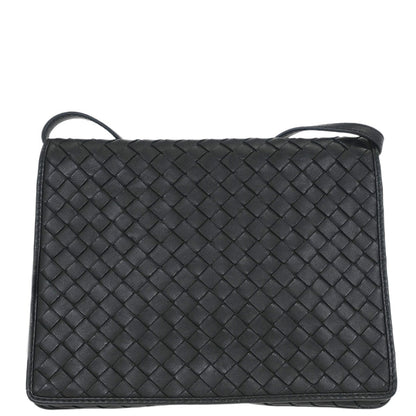 Bottega Veneta Black Intrecciato Shoulder Bag