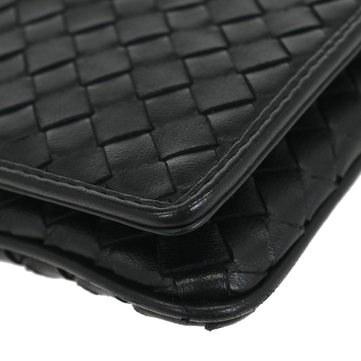 Bottega Veneta Black Intrecciato Shoulder Bag