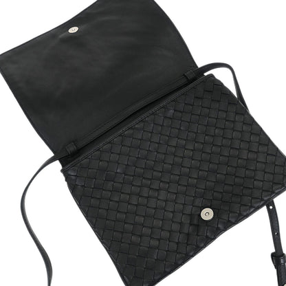 Bottega Veneta Black Intrecciato Shoulder Bag