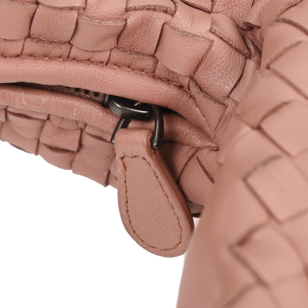Bottega Veneta Pink Lambskin Intrecciato Hobo Bag