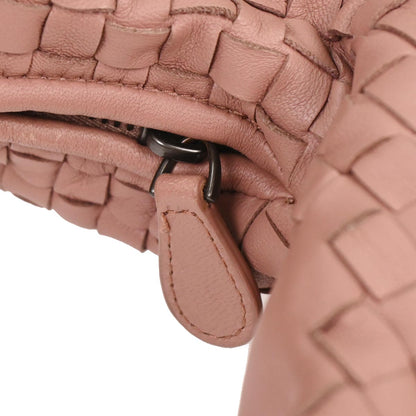 Bottega Veneta Pink Lambskin Intrecciato Hobo Bag