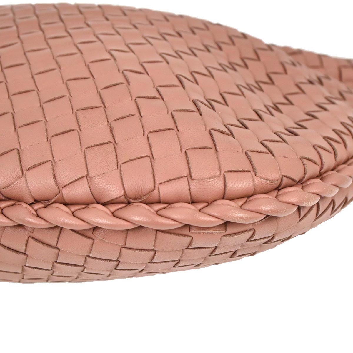 Bottega Veneta Pink Lambskin Intrecciato Hobo Bag