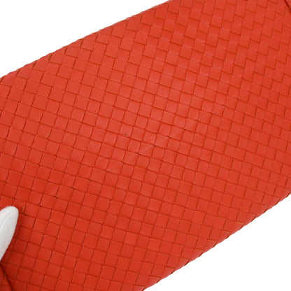 Bottega Veneta Red Lambskin Intrecciato Tote Bag