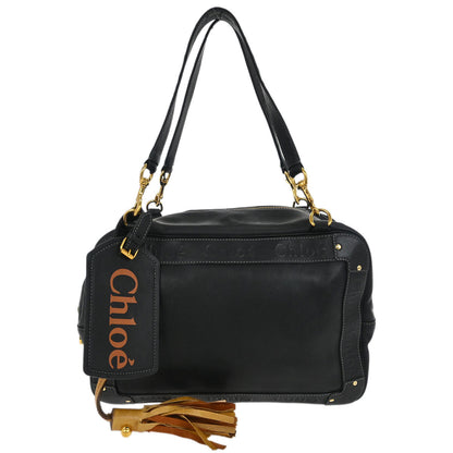 Chloe Black Leather Eden Handbag