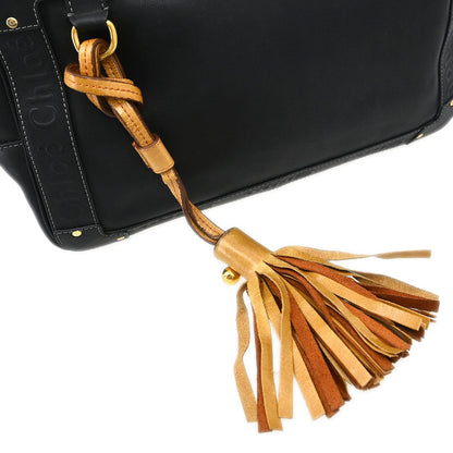 Chloe Black Leather Eden Handbag