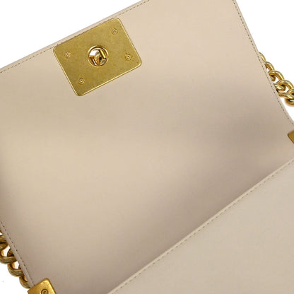 Boy Chanel Light Pink Fur Lambskin Small Chain Shoulder Bag