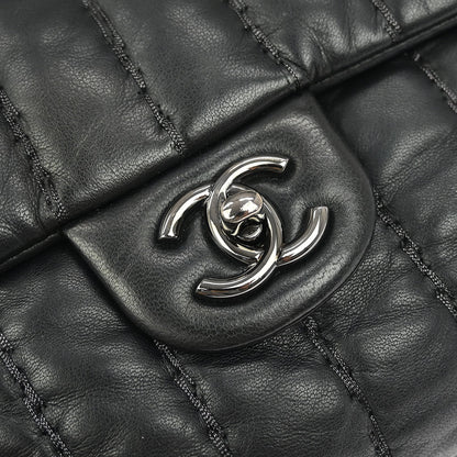 Chanel Black Lambskin Mademoiselle Jumbo Flap Bag